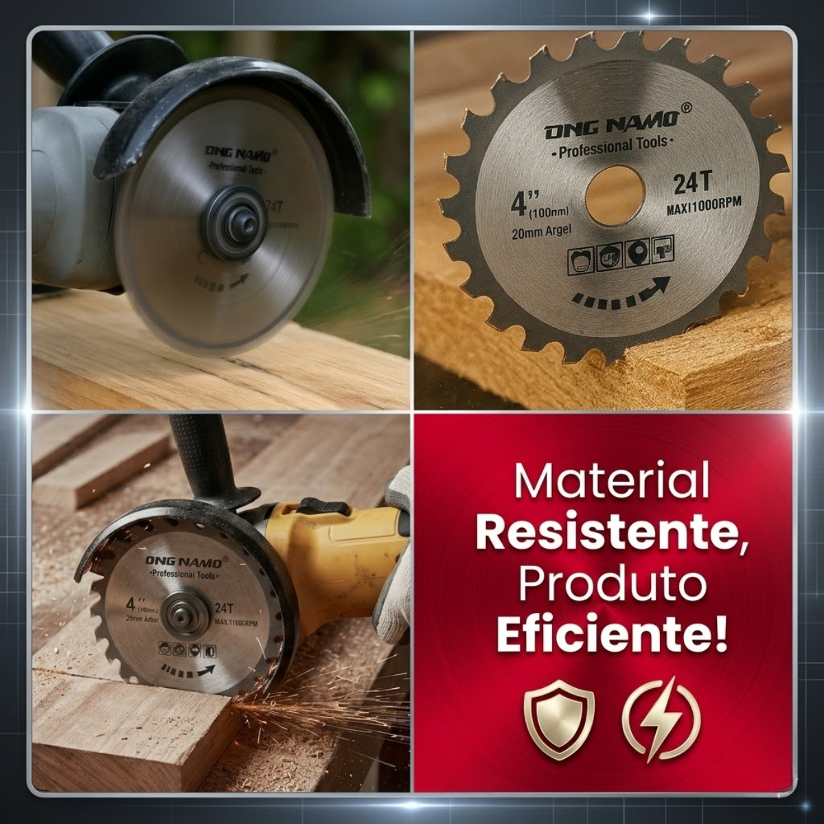 Disco Serra Circular Lâmina de Corte Madeira 110mm x 20mm 24t 4 Polegadas 24 Dentes