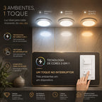 Plafon LED Sobrepor Redondo Efeito Cristal 3 Cores 72W Bivolt