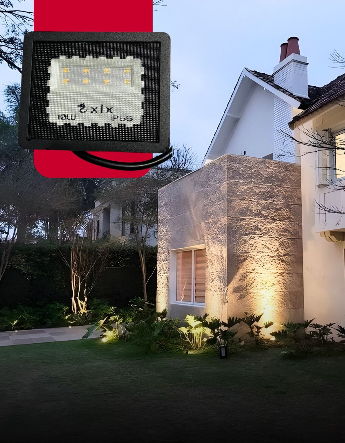 Refletor Led Holofote 10w Bivolt Ip66 Jardim A Prova D'água
