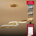 Lustre Pendente Led Moderno Dourado Sala Quarto Cozinha 40w