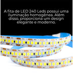 Fita Led 240led Por Metro 12v 3528 P/ Perfil 5 Metros Ip20