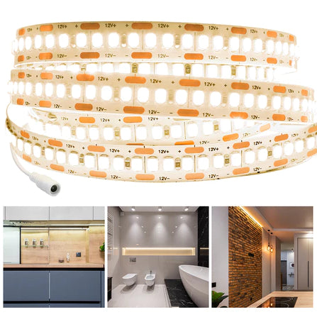 Fita Led 240led Por Metro 12v 3528 P/ Perfil 5 Metros Ip20