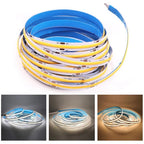 Fita Led Cob 3000k 4000K 6000K 5mts 8mm 320 led/M 12v Ip20 Para Perfil