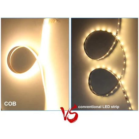 Fita Led Cob 3000k 4000K 6000K 5mts 8mm 320 led/M 12v Ip20 Para Perfil