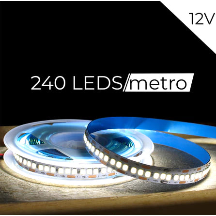 Fita Led 240led Por Metro 12v 3528 P/ Perfil 5 Metros Ip20