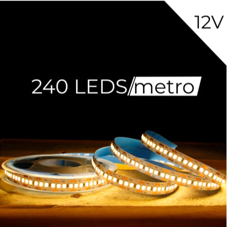 Fita Led 240led Por Metro 12v 3528 P/ Perfil 5 Metros Ip20