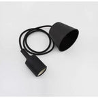 Pendente de Teto Silicone Aveludado Soquete E27 Colorido Verde Vermelho Amarelo Branco Preto XLX