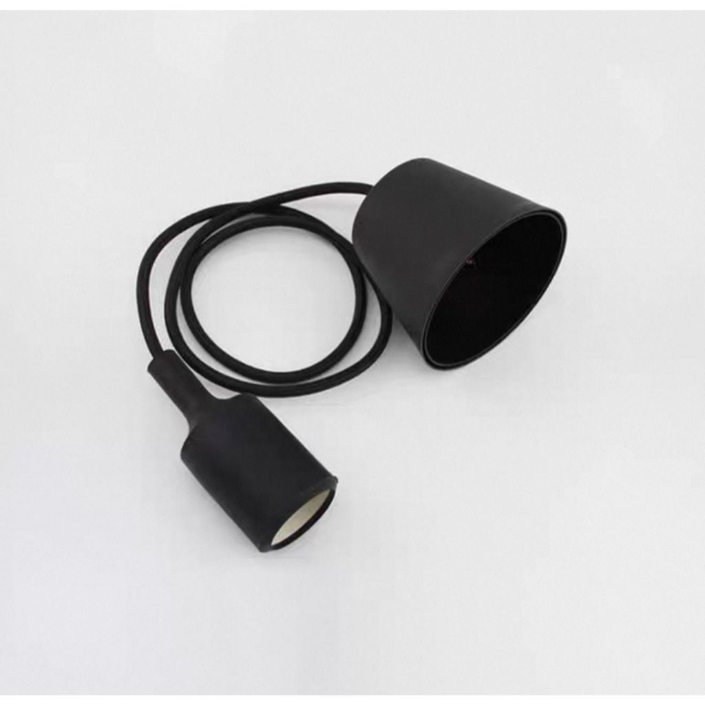 Pendente de Teto Silicone Aveludado Soquete E27 Colorido Verde Vermelho Amarelo Branco Preto XLX