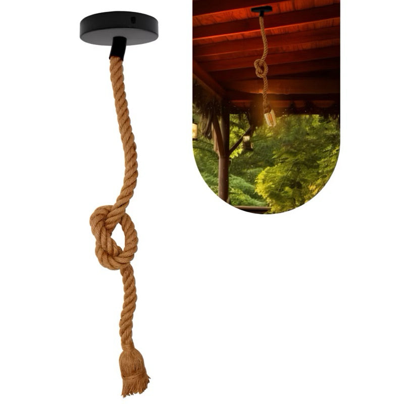 Pendente Corda Retro Design Rústico Vintage Decorativo Cor Marrom Voltagem 110v/220v 1.5m e 1m