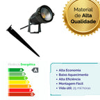 Kit Luminárias Espeto LED Jardim Verde Azul Branco Frio Branco Quente IP56 Bivolt 5w Prova d'Água