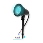 Kit Luminárias Espeto LED Jardim Verde Azul Branco Frio Branco Quente IP56 Bivolt 5w Prova d'Água