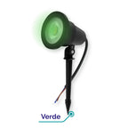 Kit Luminárias Espeto LED Jardim Verde Azul Branco Frio Branco Quente IP56 Bivolt 5w Prova d'Água