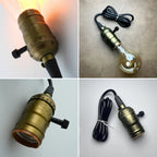 Pendente de Teto Metal Lâmpada E27 Verde Antigo Led Retrô Industrial Bivolt