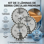 Disco de Serra Circular para Madeira 9 Polegadas 230mm 24 Dentes Profissional Corte Anel Redutor