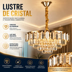 Lustre Pendente Cristal Moderno Sala de Jantar Luxo E14 Bivolt Cabo Ajustável