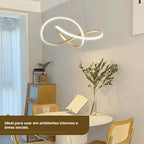 Lustre de Teto LED Moderno Dourado Led 35w Bivolt 3 Cores Em 1 Sala De Jantar Nó Nórdico Luxuoso