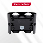 Arandela de Parede Preta LED 5W IP66 A Prova d'Água 4 Fachos de Luz Decoração Externa Branco Quente