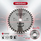 Lâmina de Serra Circular Profissional Disco para Madeira 7 Polegadas 180mm 36 Dentes Furo Universal
