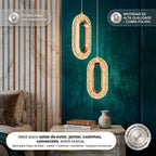 Luminária Pendente Anel De Cristal Oval Led Dourada Cor Ajustável Cabeceira Lavabo Bivolt
