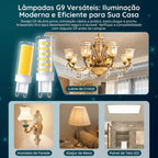 Lâmpada Led 5W 7W G9 Halopin Luz Branco Quente 3500K Luz Branco Fria 6500K Bivolt p/ Lustre