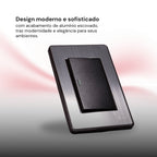 Interruptor Modular Fusion Pro Moderno xlx Alumínio Escovado Tecla G Unipolar Bipolar 4x2 Anti Chama