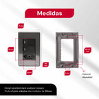 Interruptor de Parede Tomada 10A 110V Carregador USB C Placa 4x2 Alumínio Escovado Unipolar Bipolar