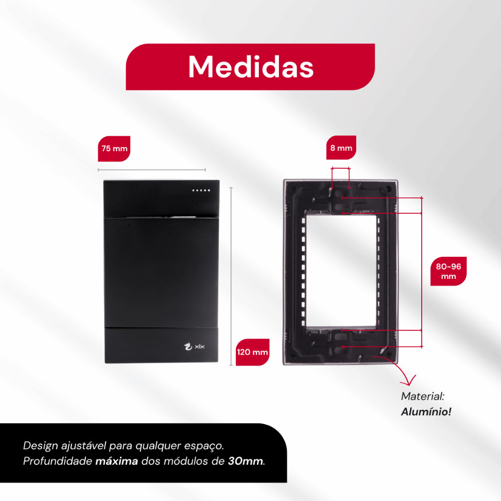 Interruptor Modular Piano Style Unipolar Bipolar Melody XLX Elegância Minimalista Alta Durabilidade