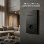 Tomada Modular 10A 110V Interruptor Unipolar Bipolar Cinza Preto Galvanizado Placa 4x2 Alumínio