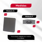 Tomada Modular 10A 20A Acrílico Cinza Monte Sua USB Placa Alumínio Interruptor 4X2 Bipolar Unipolar