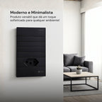 Tomada Modular 10A 110V Interruptor Unipolar Bipolar Cinza Preto Galvanizado Placa 4x2 Alumínio