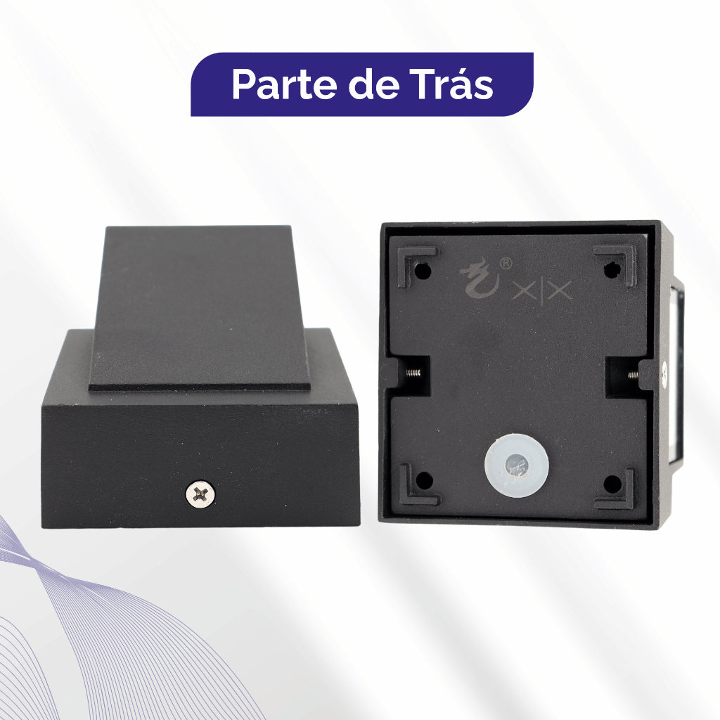 Arandela Luz De Parede IP66 Branco Quente Alumínio Preta XLX LED ambientes internos e externos