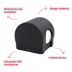 Arandela de Parede Preta LED 5W IP66 A Prova d'Água 2 Fachos de Luz Decoração Externa Branco Quente