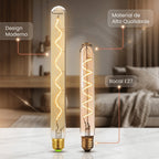 Lâmpada Filamento De Carbono Retrô Vintage T30 4w Luz Amarela bivolt 110v 220v 2200k para Arandela
