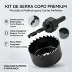 Kit Serra Copo Circular Profissional 6 Peças 25mm a 54mm Furadeira Para Madeira Gesso Drywall PVC