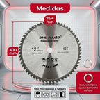 Disco de Serra Circular Profissional 12 polegadas 300mm 60 dentes Corte para Madeira MDF DryWall