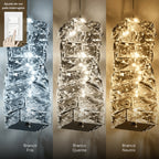 Lustre Pendente Led Prateado XLX 25cm 45cm Teto Cristal Luxuoso Moderno Três Cores Bivolt 127/220v