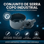 Kit Serra Copo Circular Profissional 6 Peças 25mm a 54mm Furadeira Para Madeira Gesso Drywall PVC
