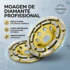 Disco de Desbaste Diamantado Segmentado 115 mm 4.5 Polegadas Profissional Concreto Granito Mármore
