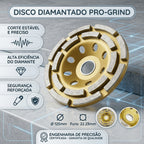 Disco de Desbaste Diamantado Segmentado 115 mm 4.5 Polegadas Profissional Concreto Granito Mármore