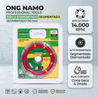 Disco Diamantado Segmentado 110 mm Profissional Seco e Molhado Corte Serra Concreto Granito Mármore