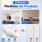 Kit Trilho Preto + Spot LED Eletrificado Preta 10w Luz Frio Quente Interno Econômico Bivolt