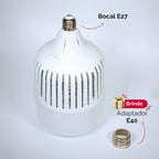 Lâmpada LED Super Bulbo Alta Potência 100w 200w 300W E27 Bivolt 6500K Branco Frio Industrial Galpão