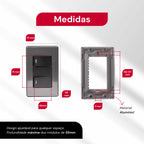 Interruptor Duplo Unipolar Bipolar XLX Tomada Fusion Pro Premium Acabamento em Aço Escovado