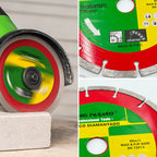 Disco Diamantado Segmentado de Corte 180 mm Seco Úmido Profissional Bloco Concreto Granito Mármore