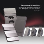 Tomada Modular 10A 20A Acrílico Cinza Monte Sua USB Placa Alumínio Interruptor 4X2 Bipolar Unipolar