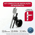 Kit de Instalação para Fechadura De Porta 3 Peças Broca Serra Copo Circular Ferramentas Manuais