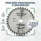 Lâmina de Serra Circular Profissional Disco para Madeira 7 Polegadas 180mm 36 Dentes Furo Universal