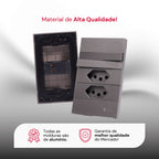 Tomada Modular 10A 20A Acrílico Cinza Monte Sua USB Placa Alumínio Interruptor 4X2 Bipolar Unipolar