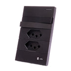 Tomada Modular 10A 20A Acrílico Preta Monte Sua USB Placa Alumínio Interruptor 4X2 Bipolar Unipolar
