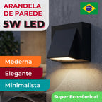 Arandela Luz De Parede IP66 Branco Quente Alumínio Preta XLX LED ambientes internos e externos